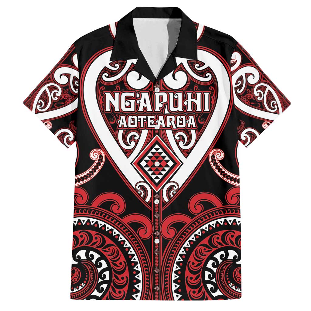 Custom Aotearoa Ngapuhi Family Matching Puletasi and Hawaiian Shirt Maori Tribal Pattern