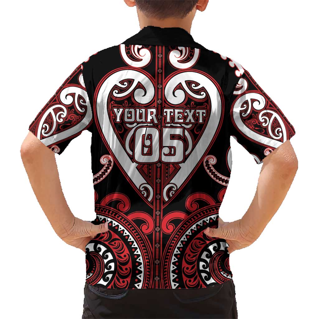Custom Aotearoa Ngapuhi Kid Hawaiian Shirt Maori Tribal Pattern