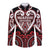 Custom Aotearoa Ngapuhi Long Sleeve Button Shirt Maori Tribal Pattern