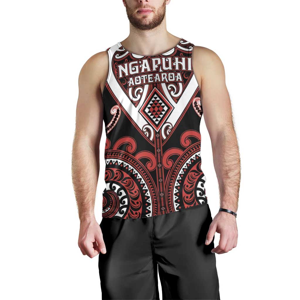 Custom Aotearoa Ngapuhi Men Tank Top Maori Tribal Pattern