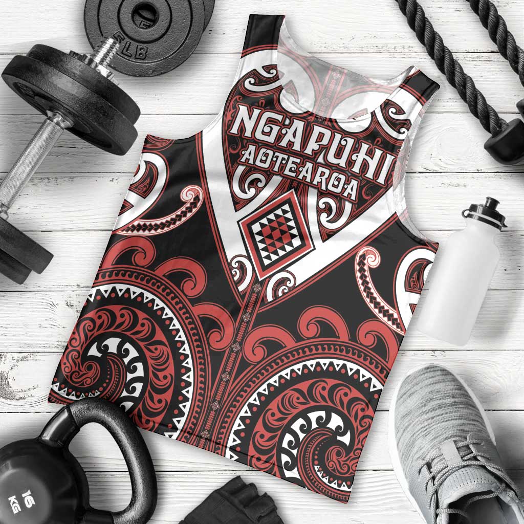 Custom Aotearoa Ngapuhi Men Tank Top Maori Tribal Pattern