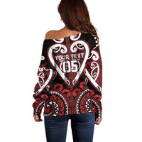 Custom Aotearoa Ngapuhi Off Shoulder Sweater Maori Tribal Pattern
