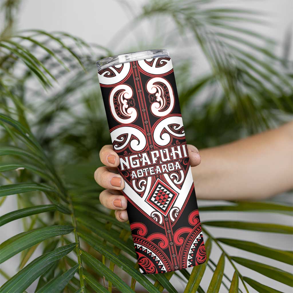 Custom Aotearoa Ngapuhi Skinny Tumbler Maori Tribal Pattern
