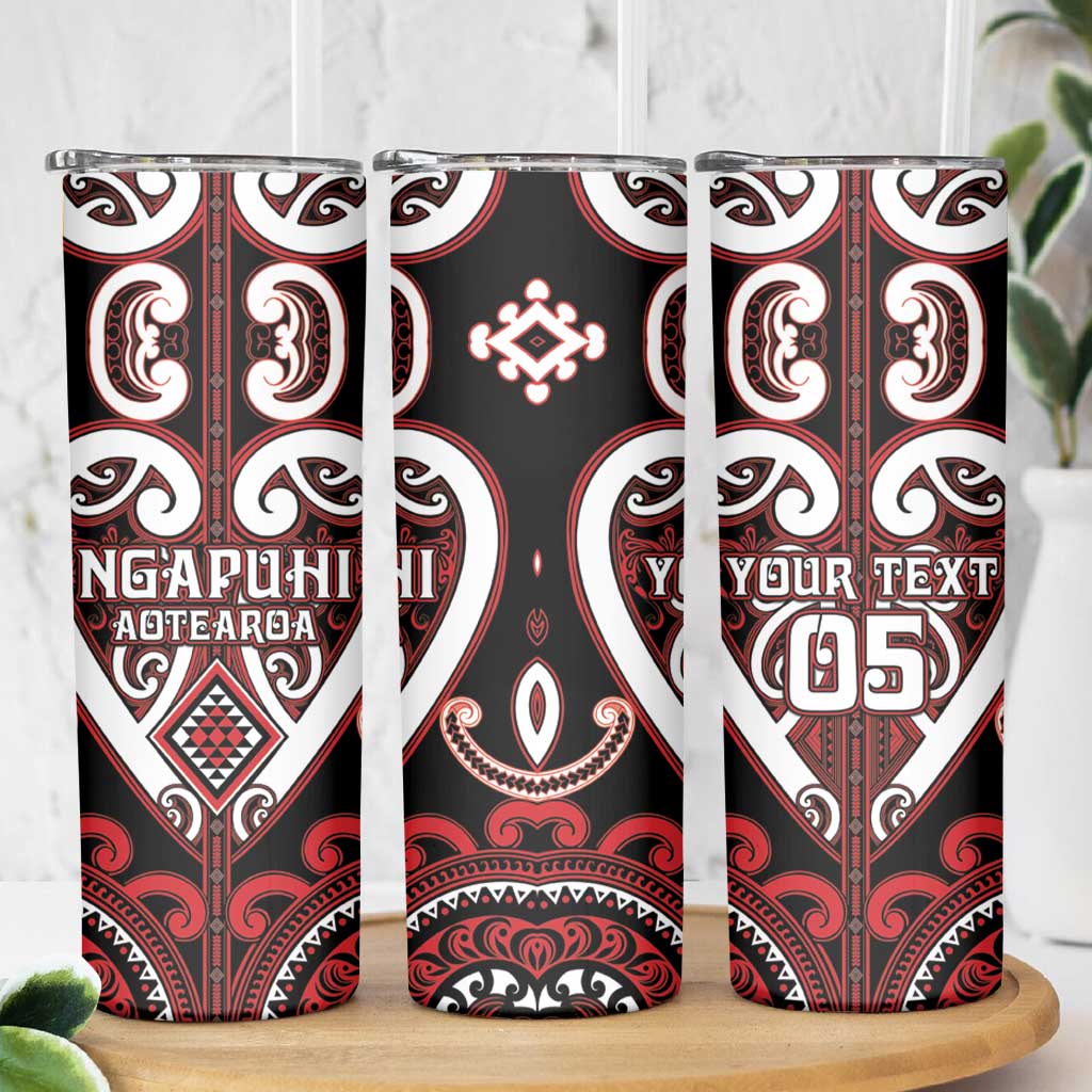 Custom Aotearoa Ngapuhi Skinny Tumbler Maori Tribal Pattern