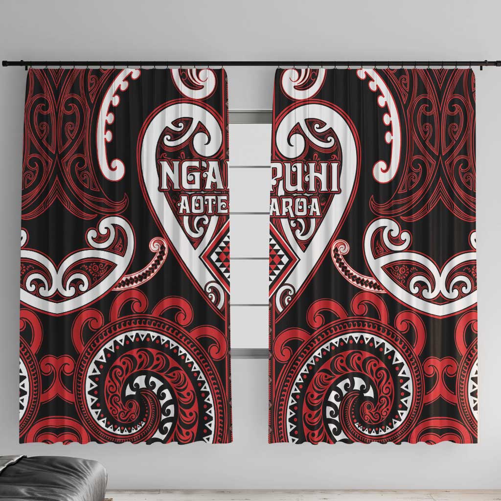 Aotearoa Ngapuhi Window Curtain Maori Tribal Pattern