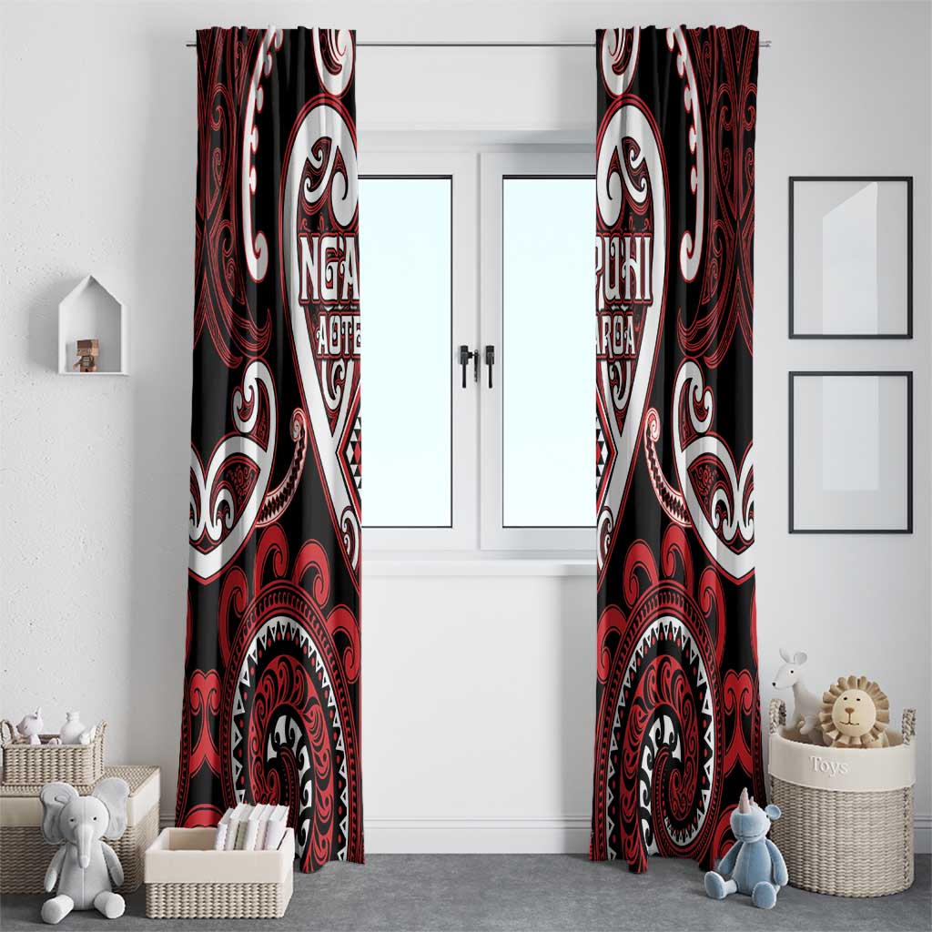 Aotearoa Ngapuhi Window Curtain Maori Tribal Pattern