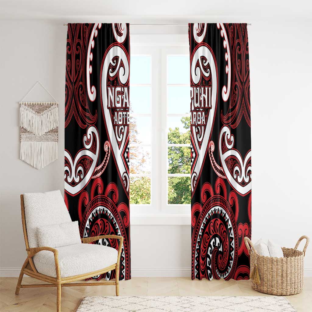 Aotearoa Ngapuhi Window Curtain Maori Tribal Pattern