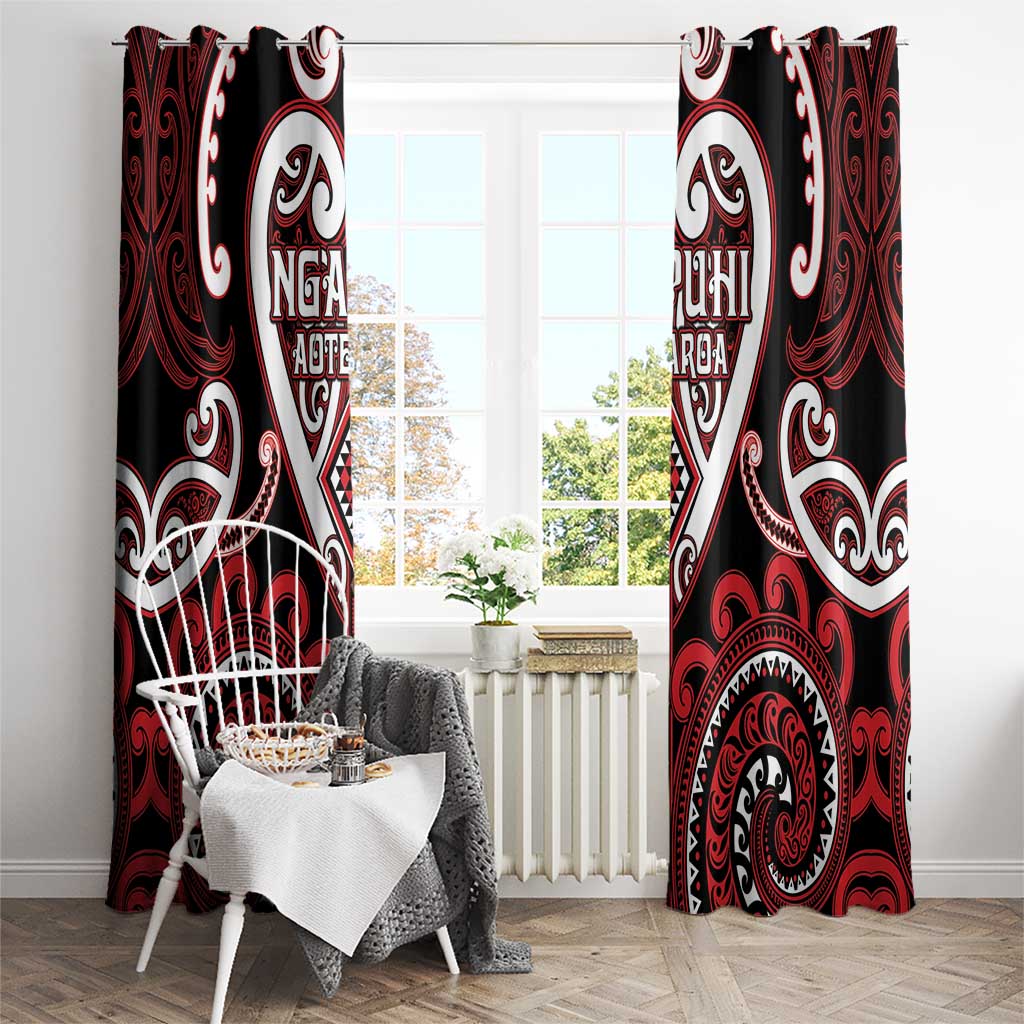 Aotearoa Ngapuhi Window Curtain Maori Tribal Pattern
