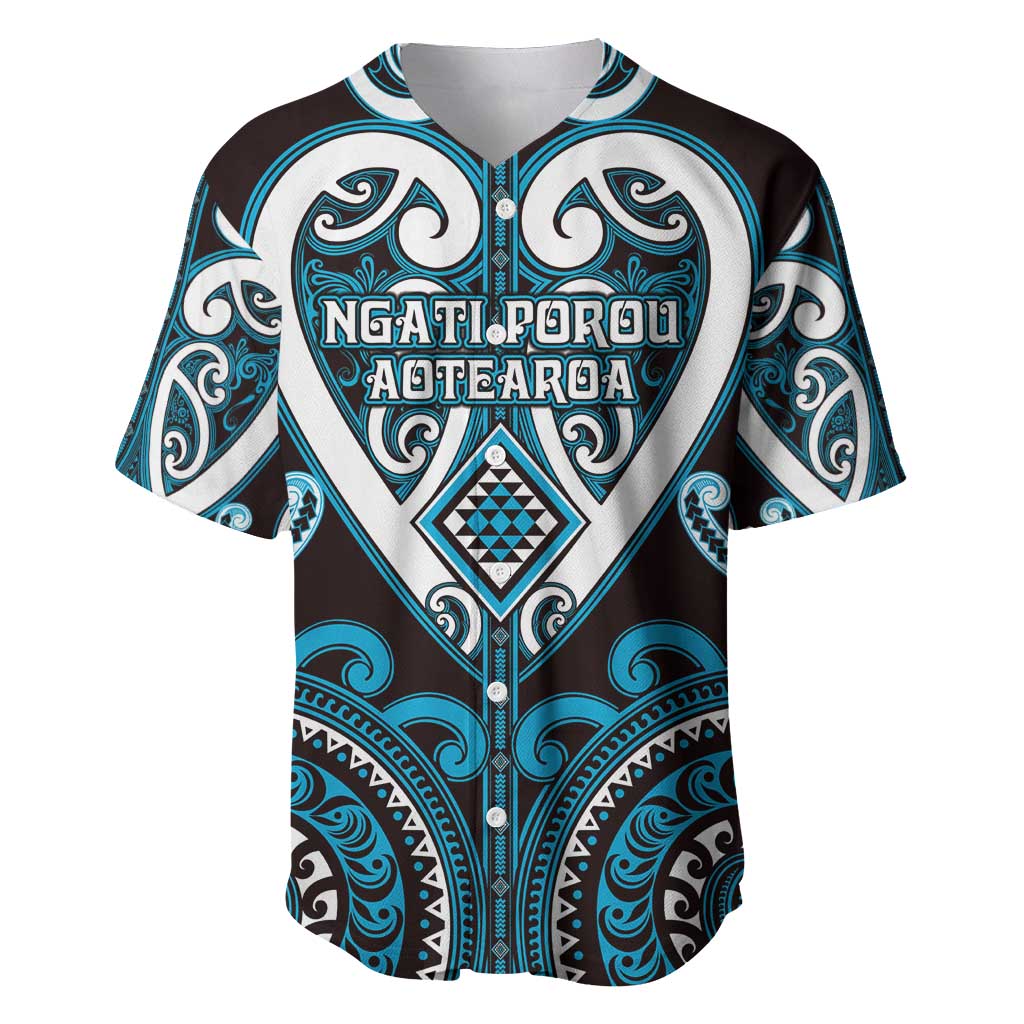 Custom Aotearoa Ngati Porou Baseball Jersey Maori Tribal Pattern