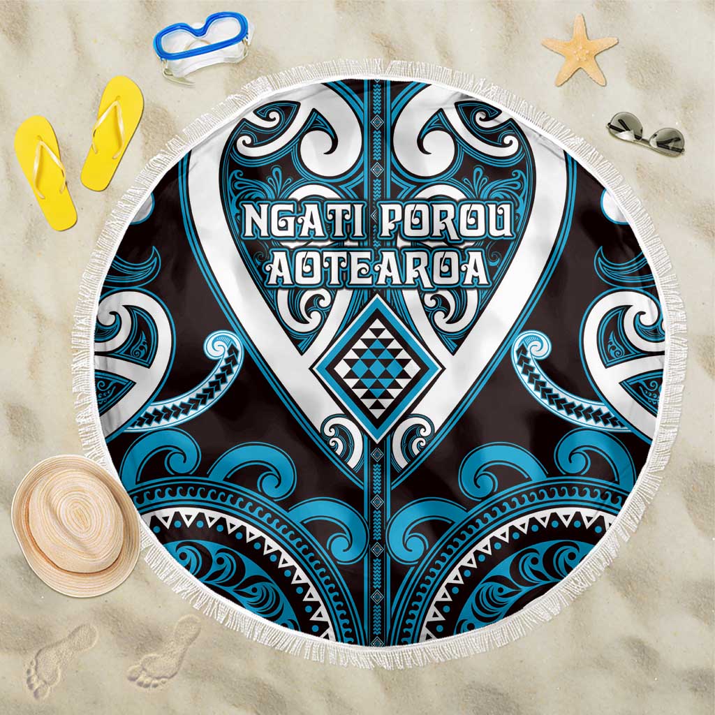 Aotearoa Ngati Porou Beach Blanket Maori Tribal Pattern