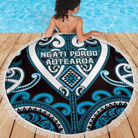 Aotearoa Ngati Porou Beach Blanket Maori Tribal Pattern