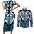 Custom Aotearoa Ngati Porou Couples Matching Short Sleeve Bodycon Dress and Long Sleeve Button Shirt Maori Tribal Pattern