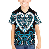 Custom Aotearoa Ngati Porou Family Matching Mermaid Dress and Hawaiian Shirt Maori Tribal Pattern