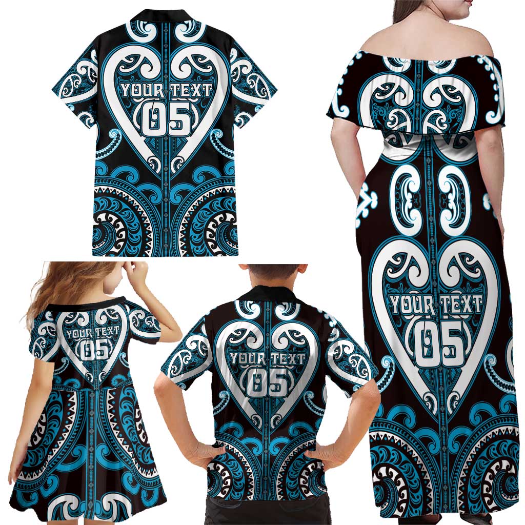 Custom Aotearoa Ngati Porou Family Matching Off Shoulder Maxi Dress and Hawaiian Shirt Maori Tribal Pattern LT05 - Polynesian Pride