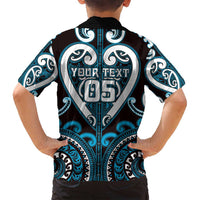 Custom Aotearoa Ngati Porou Family Matching Off Shoulder Short Dress and Hawaiian Shirt Maori Tribal Pattern LT05 - Polynesian Pride