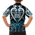 Custom Aotearoa Ngati Porou Family Matching Short Sleeve Bodycon Dress and Hawaiian Shirt Maori Tribal Pattern