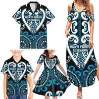 Custom Aotearoa Ngati Porou Family Matching Summer Maxi Dress and Hawaiian Shirt Maori Tribal Pattern LT05 - Polynesian Pride