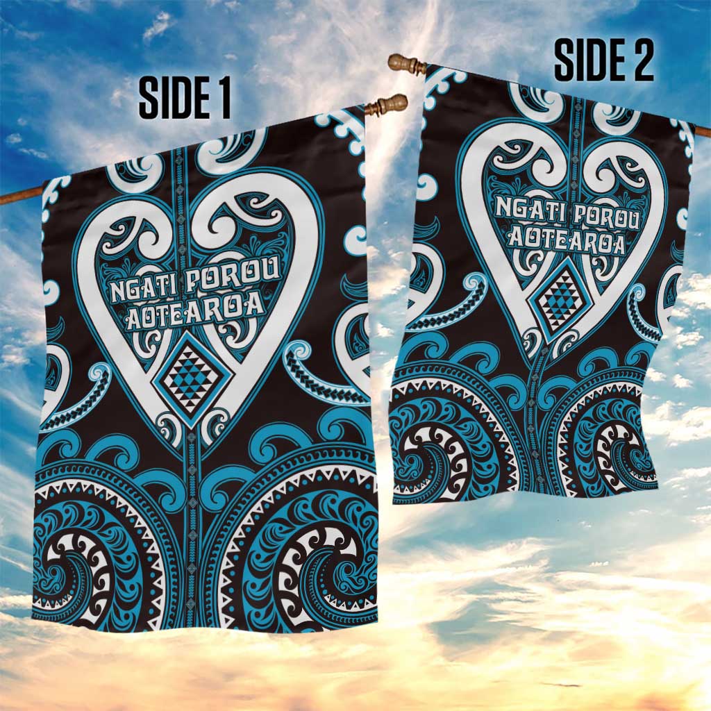 Aotearoa Ngati Porou Garden Flag Maori Tribal Pattern