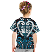 Custom Aotearoa Ngati Porou Kid T Shirt Maori Tribal Pattern