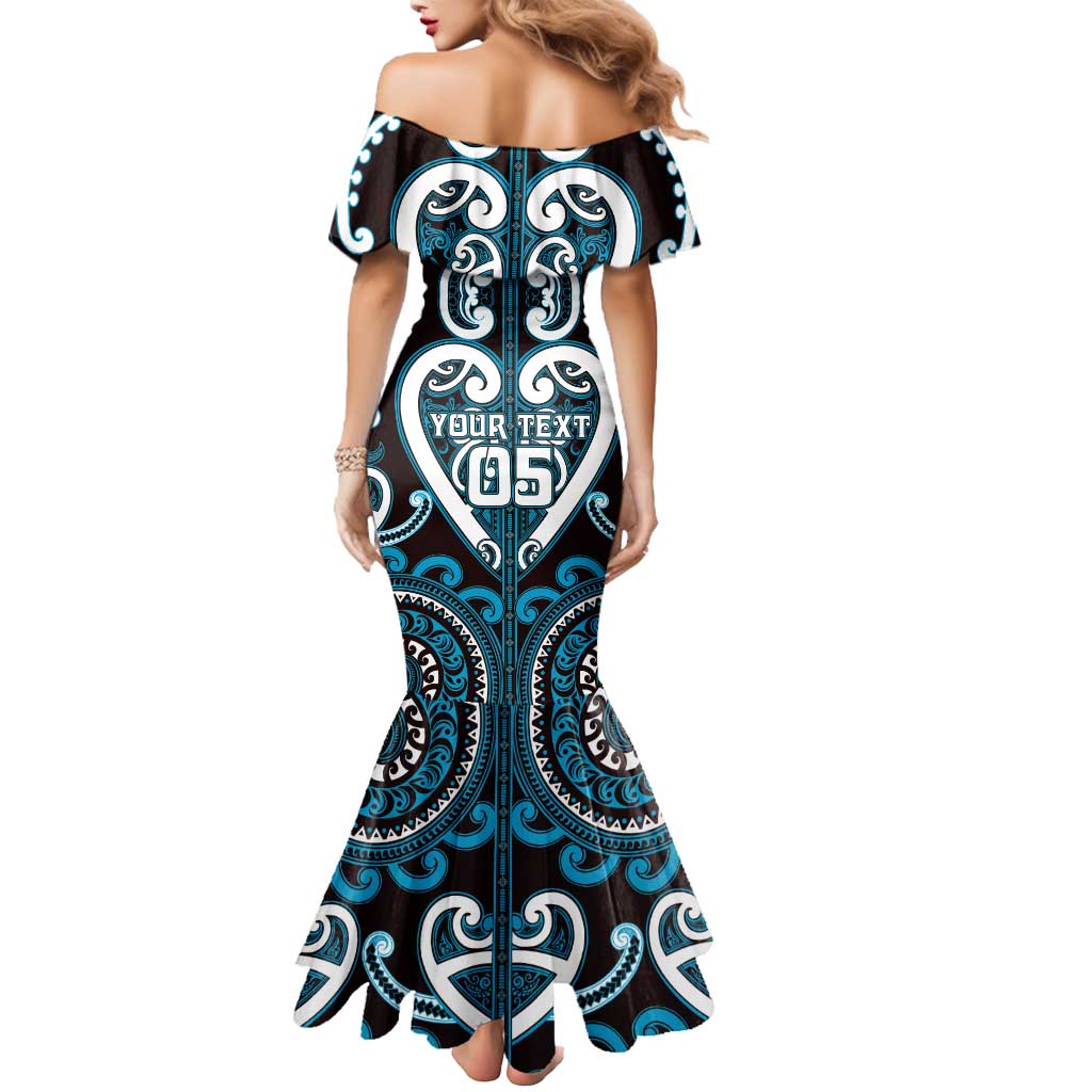 Custom Aotearoa Ngati Porou Mermaid Dress Maori Tribal Pattern
