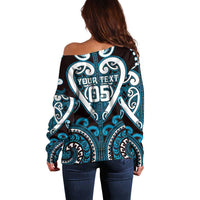 Custom Aotearoa Ngati Porou Off Shoulder Sweater Maori Tribal Pattern