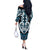 Custom Aotearoa Ngati Porou Off The Shoulder Long Sleeve Dress Maori Tribal Pattern