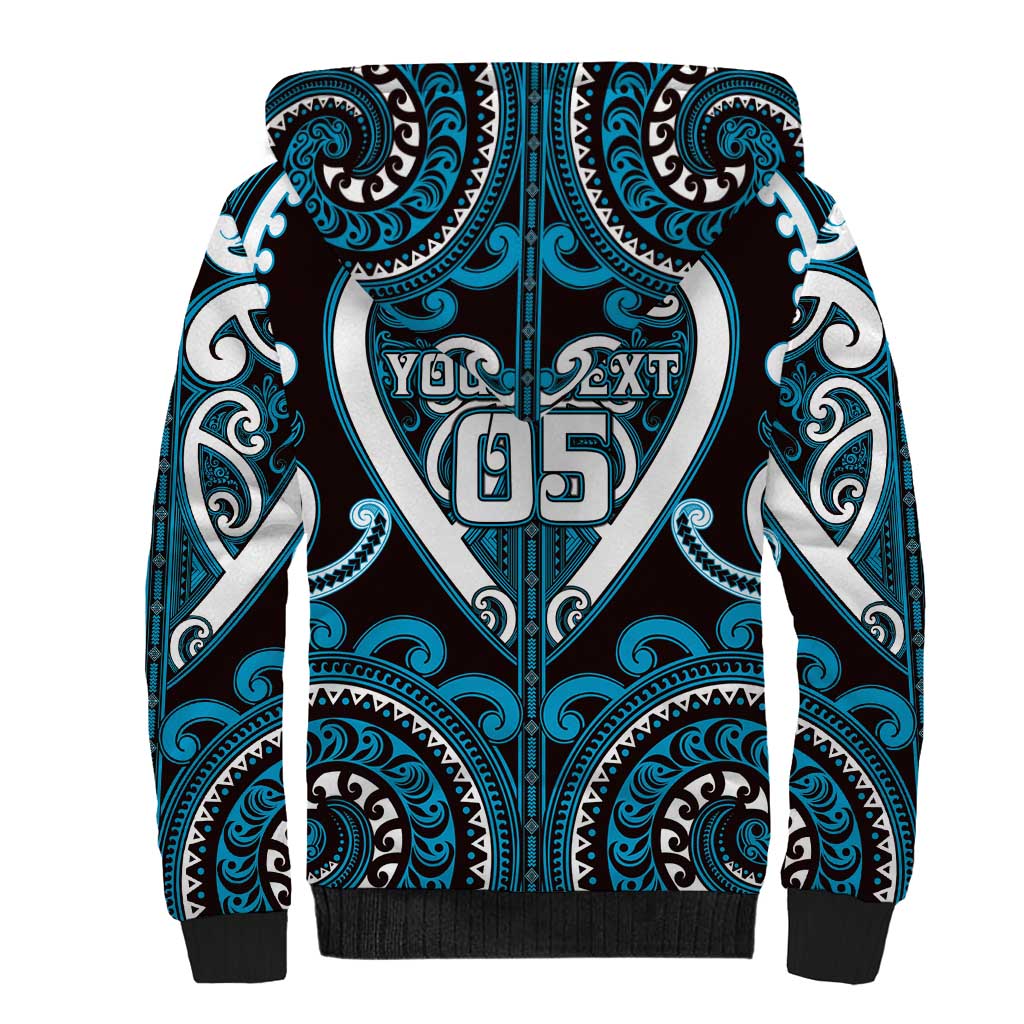 Custom Aotearoa Ngati Porou Sherpa Hoodie Maori Tribal Pattern
