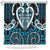 Aotearoa Ngati Porou Shower Curtain Maori Tribal Pattern
