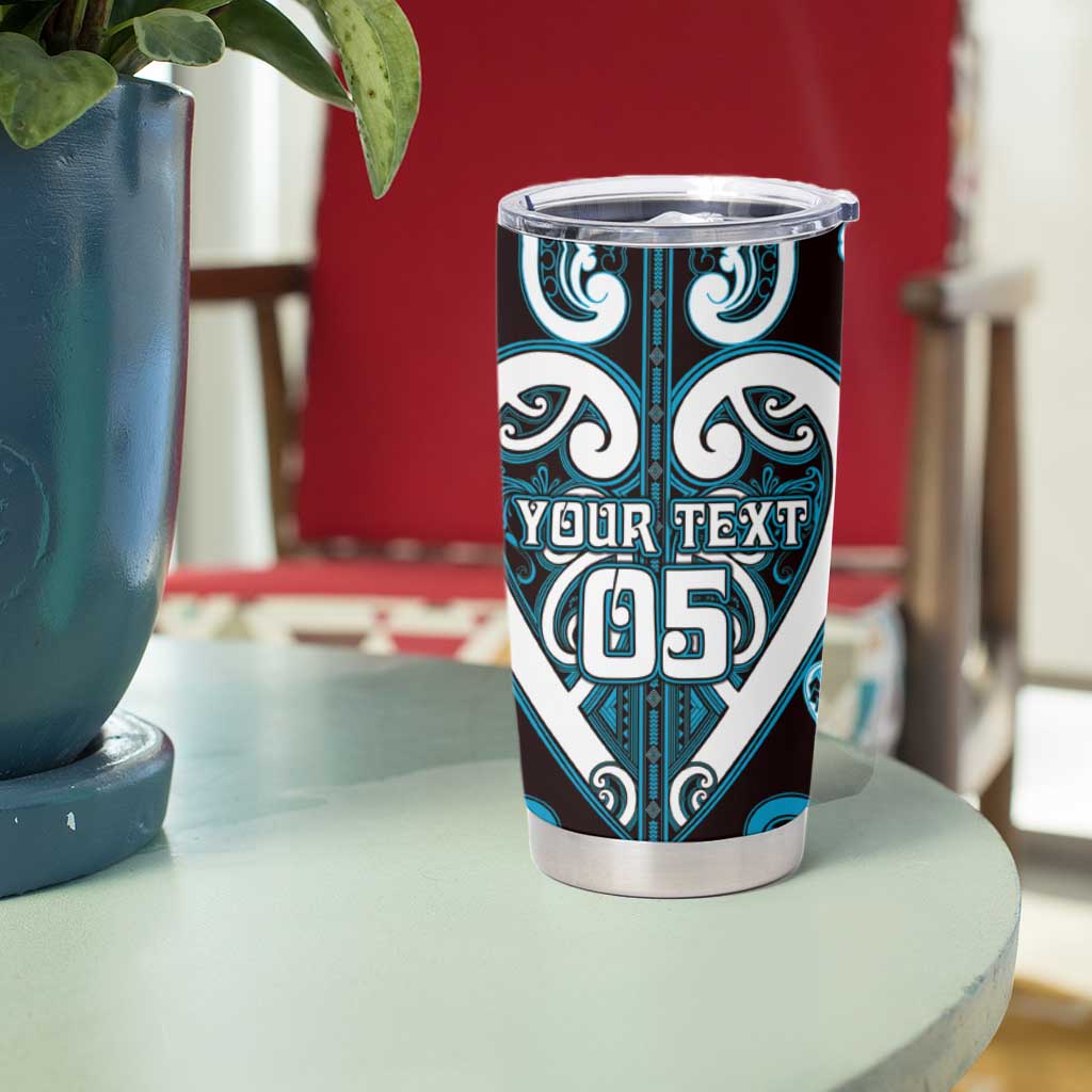 Custom Aotearoa Ngati Porou Tumbler Cup Maori Tribal Pattern