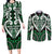 Custom Aotearoa Ngai Tahu Couples Matching Long Sleeve Bodycon Dress and Long Sleeve Button Shirt Maori Tribal Pattern