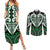 Custom Aotearoa Ngai Tahu Couples Matching Summer Maxi Dress and Long Sleeve Button Shirt Maori Tribal Pattern