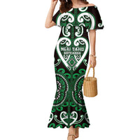 Custom Aotearoa Ngai Tahu Family Matching Mermaid Dress and Hawaiian Shirt Maori Tribal Pattern