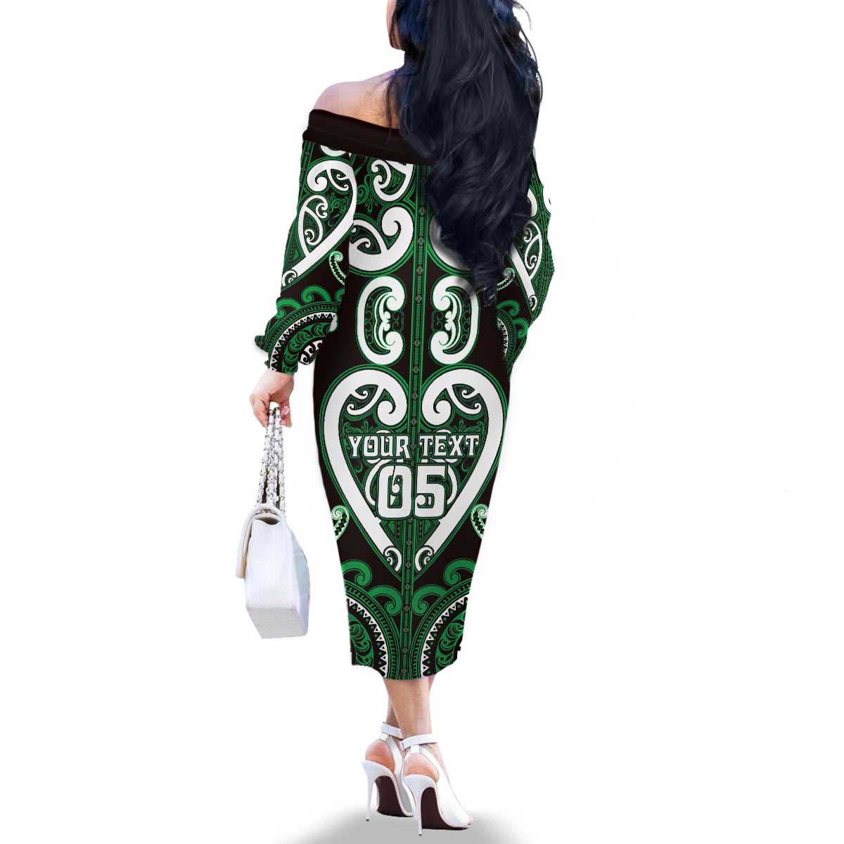 Custom Aotearoa Ngai Tahu Family Matching Off The Shoulder Long Sleeve Dress and Hawaiian Shirt Maori Tribal Pattern