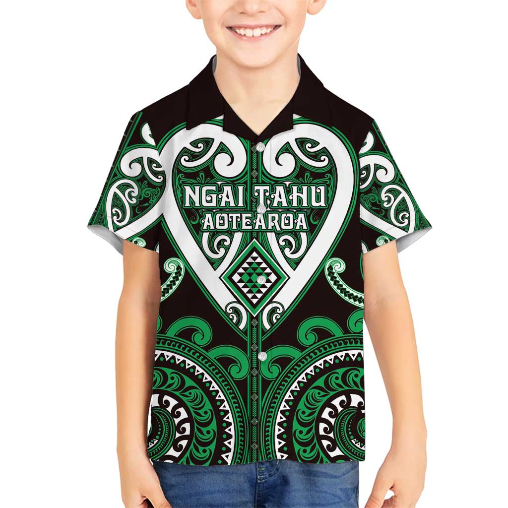 Custom Aotearoa Ngai Tahu Family Matching Off Shoulder Maxi Dress and Hawaiian Shirt Maori Tribal Pattern