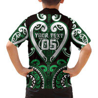 Custom Aotearoa Ngai Tahu Family Matching Off Shoulder Short Dress and Hawaiian Shirt Maori Tribal Pattern LT05 - Polynesian Pride