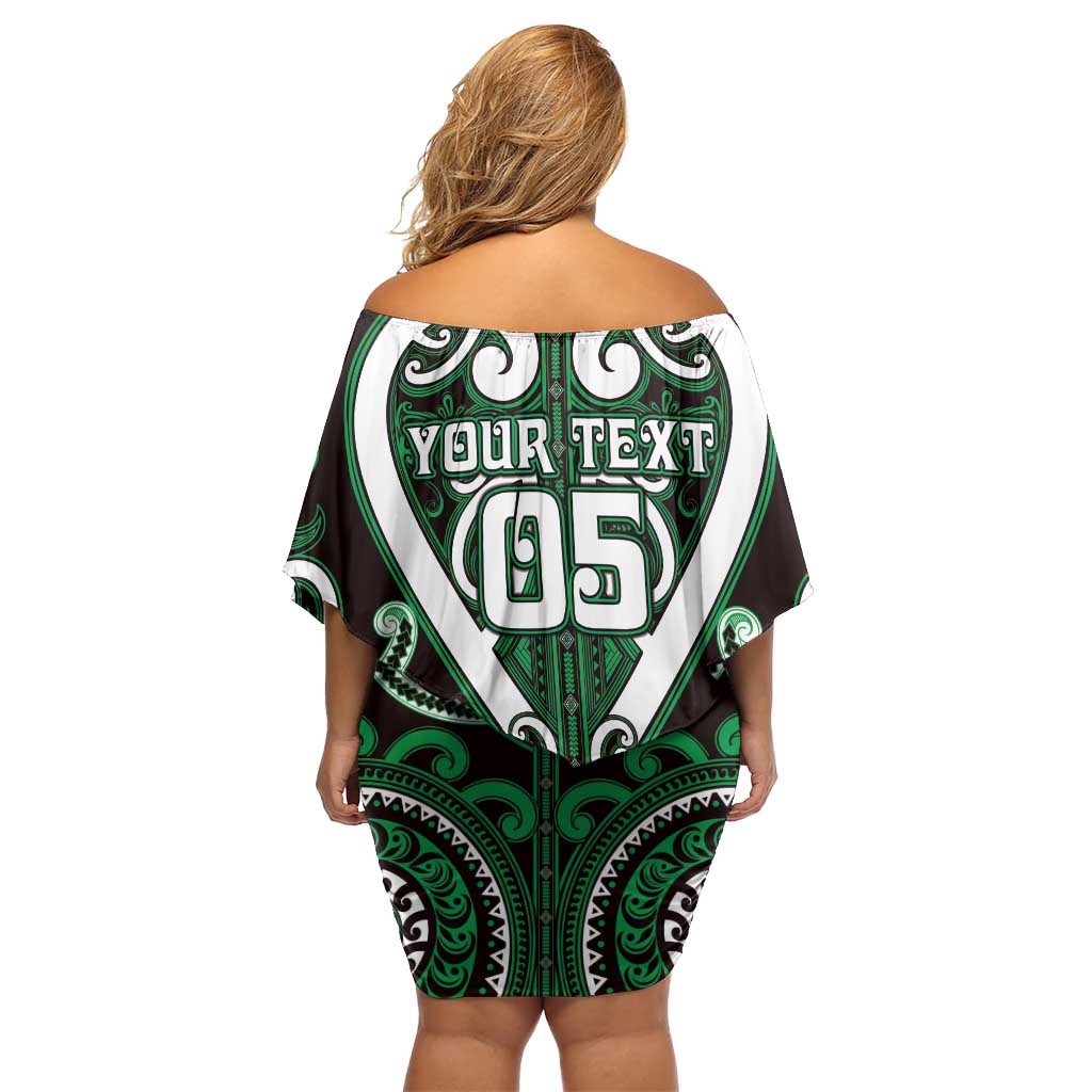 Custom Aotearoa Ngai Tahu Family Matching Off Shoulder Short Dress and Hawaiian Shirt Maori Tribal Pattern LT05 - Polynesian Pride