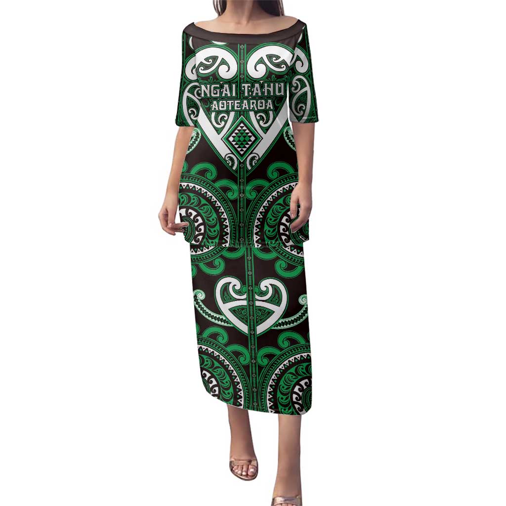 Custom Aotearoa Ngai Tahu Family Matching Puletasi and Hawaiian Shirt Maori Tribal Pattern