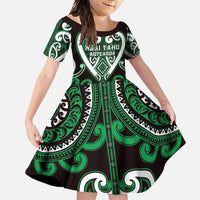 Custom Aotearoa Ngai Tahu Family Matching Summer Maxi Dress and Hawaiian Shirt Maori Tribal Pattern