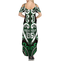 Custom Aotearoa Ngai Tahu Family Matching Summer Maxi Dress and Hawaiian Shirt Maori Tribal Pattern