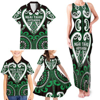 Custom Aotearoa Ngai Tahu Family Matching Tank Maxi Dress and Hawaiian Shirt Maori Tribal Pattern