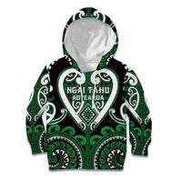 Custom Aotearoa Ngai Tahu Kid Hoodie Maori Tribal Pattern