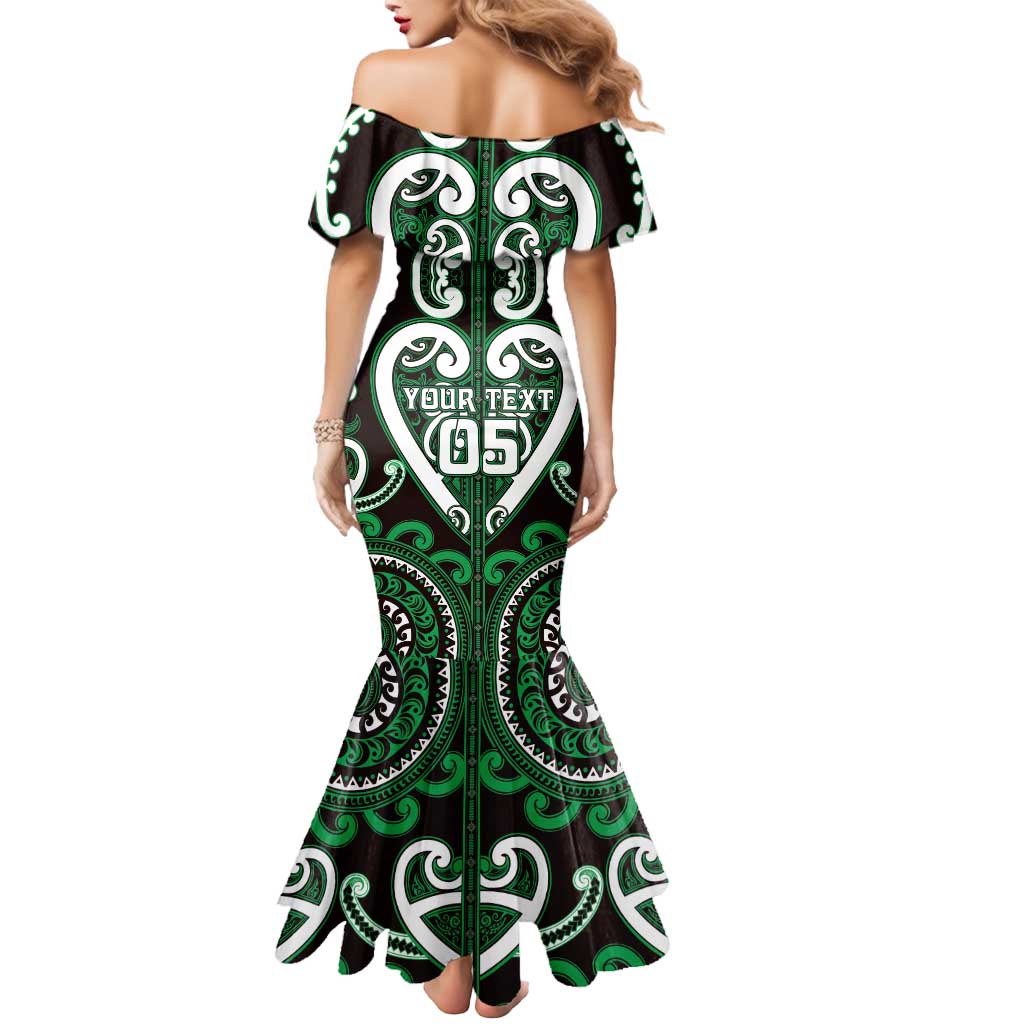 Custom Aotearoa Ngai Tahu Mermaid Dress Maori Tribal Pattern