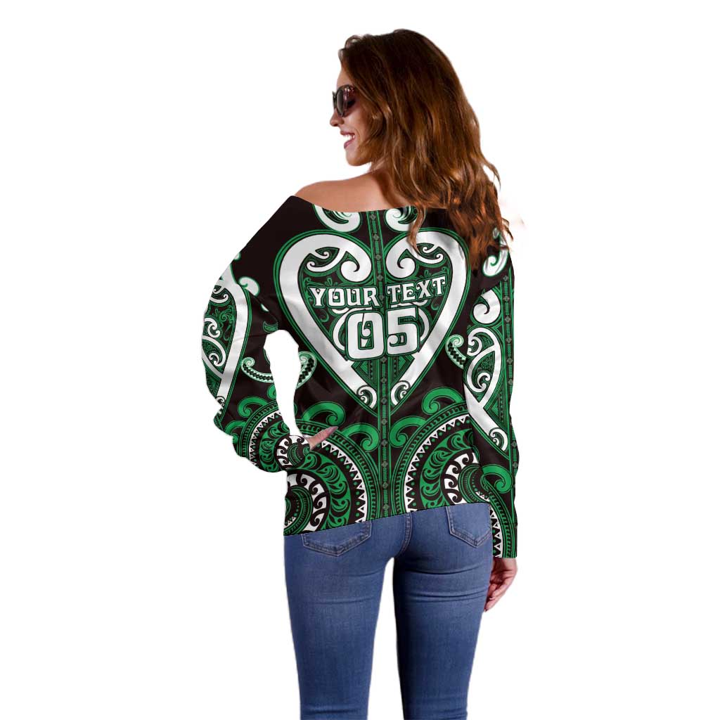 Custom Aotearoa Ngai Tahu Off Shoulder Sweater Maori Tribal Pattern