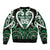 Custom Aotearoa Ngai Tahu Sleeve Zip Bomber Jacket Maori Tribal Pattern