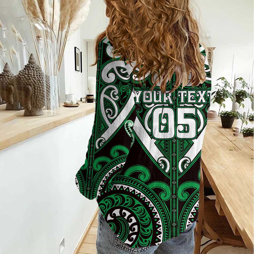 Custom Aotearoa Ngai Tahu Women Casual Shirt Maori Tribal Pattern
