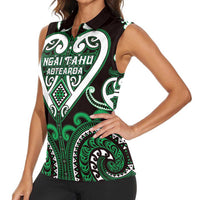 Custom Aotearoa Ngai Tahu Women Sleeveless Polo Shirt Maori Tribal Pattern