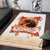 Hawaiian Volcano Lava Flow Area Rug With Hawaiian Tapa Pattern