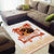 Hawaiian Volcano Lava Flow Area Rug With Hawaiian Tapa Pattern