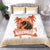 Hawaiian Volcano Lava Flow Bedding Set With Hawaiian Tapa Pattern