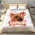 Hawaiian Volcano Lava Flow Bedding Set With Hawaiian Tapa Pattern